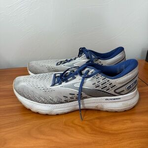 Men’s Brooks Glycerin 20 Blue Grey‎ Tennis Shoe Running Athletic Sneaker 15